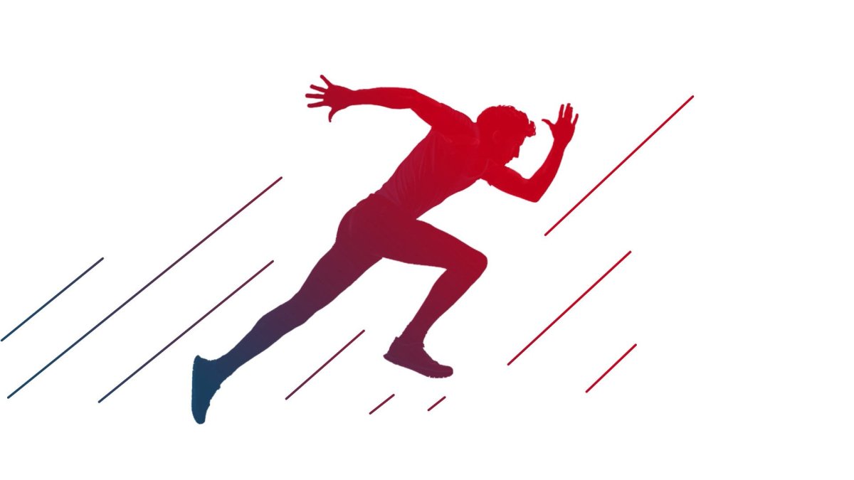 Легкая атлетика на белом фоне