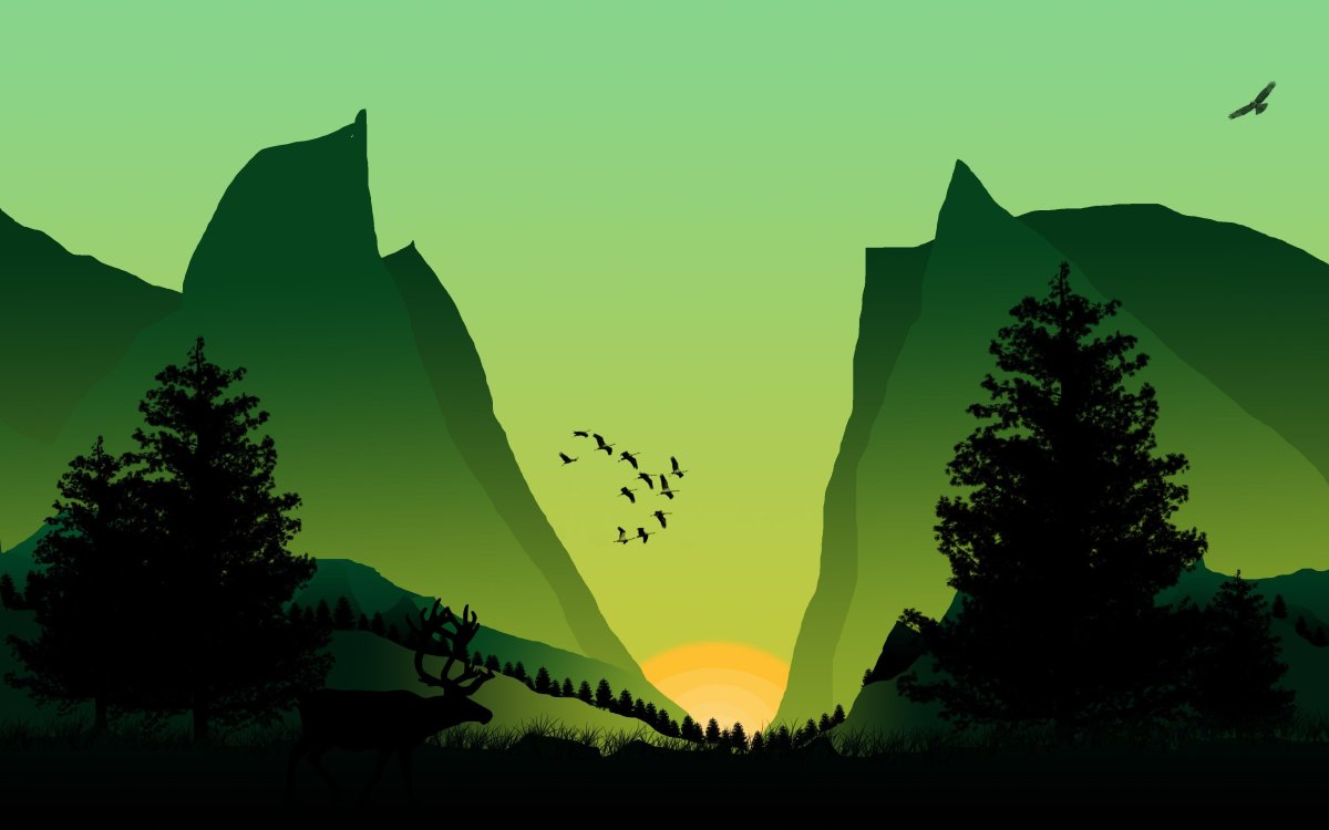 Растровый пейзаж