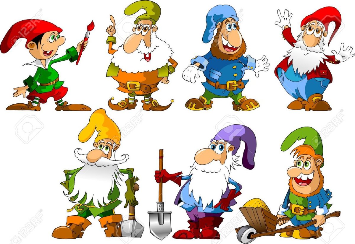 Новогодние Гномы наклейки