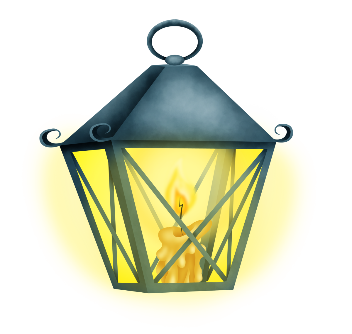 Фонарь на прозрачном фоне