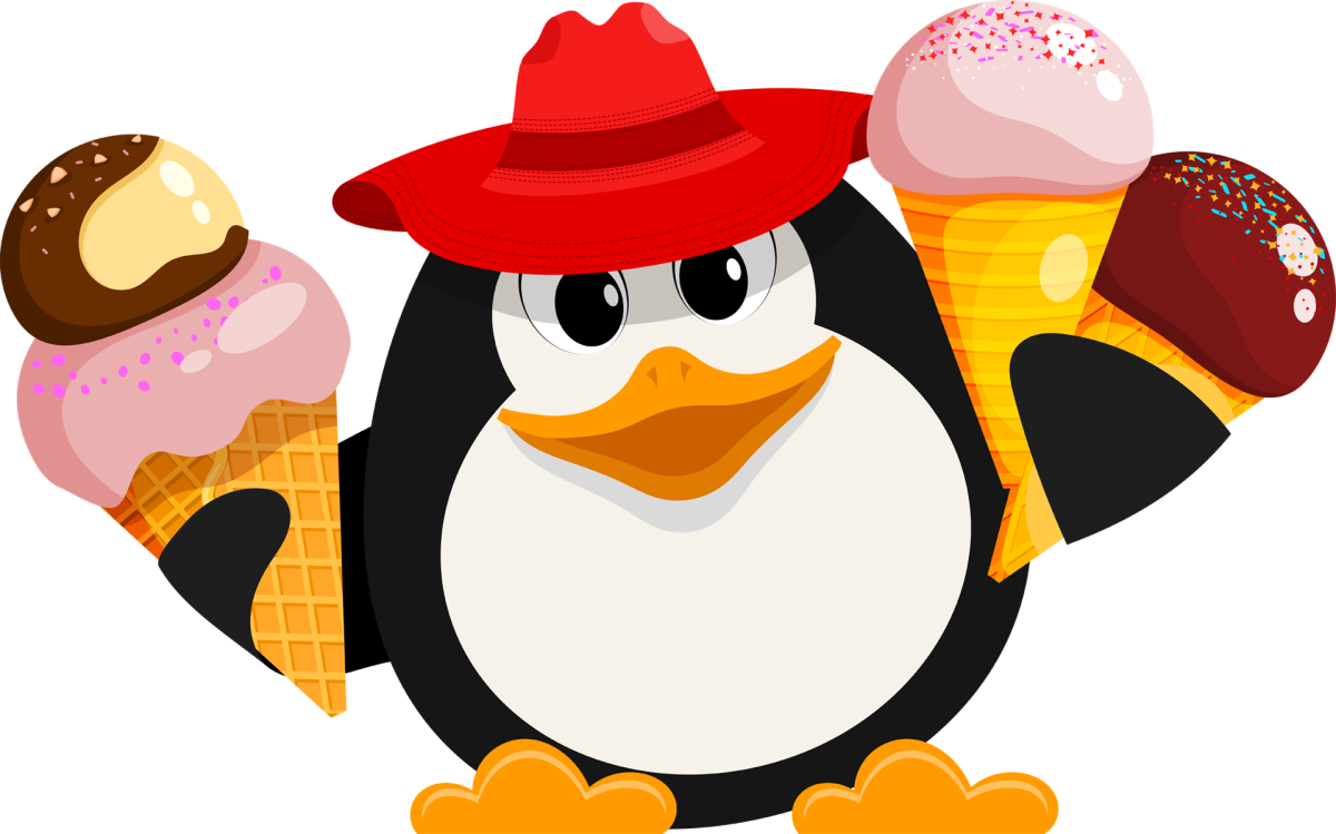 Пингвин с мороженым