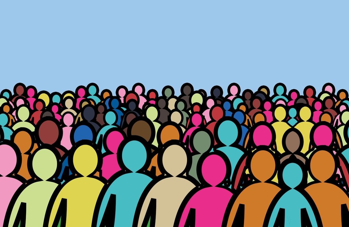 Цветные силуэты людей