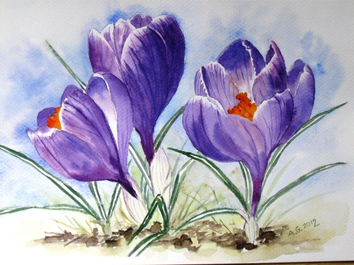 Батик первоцветы