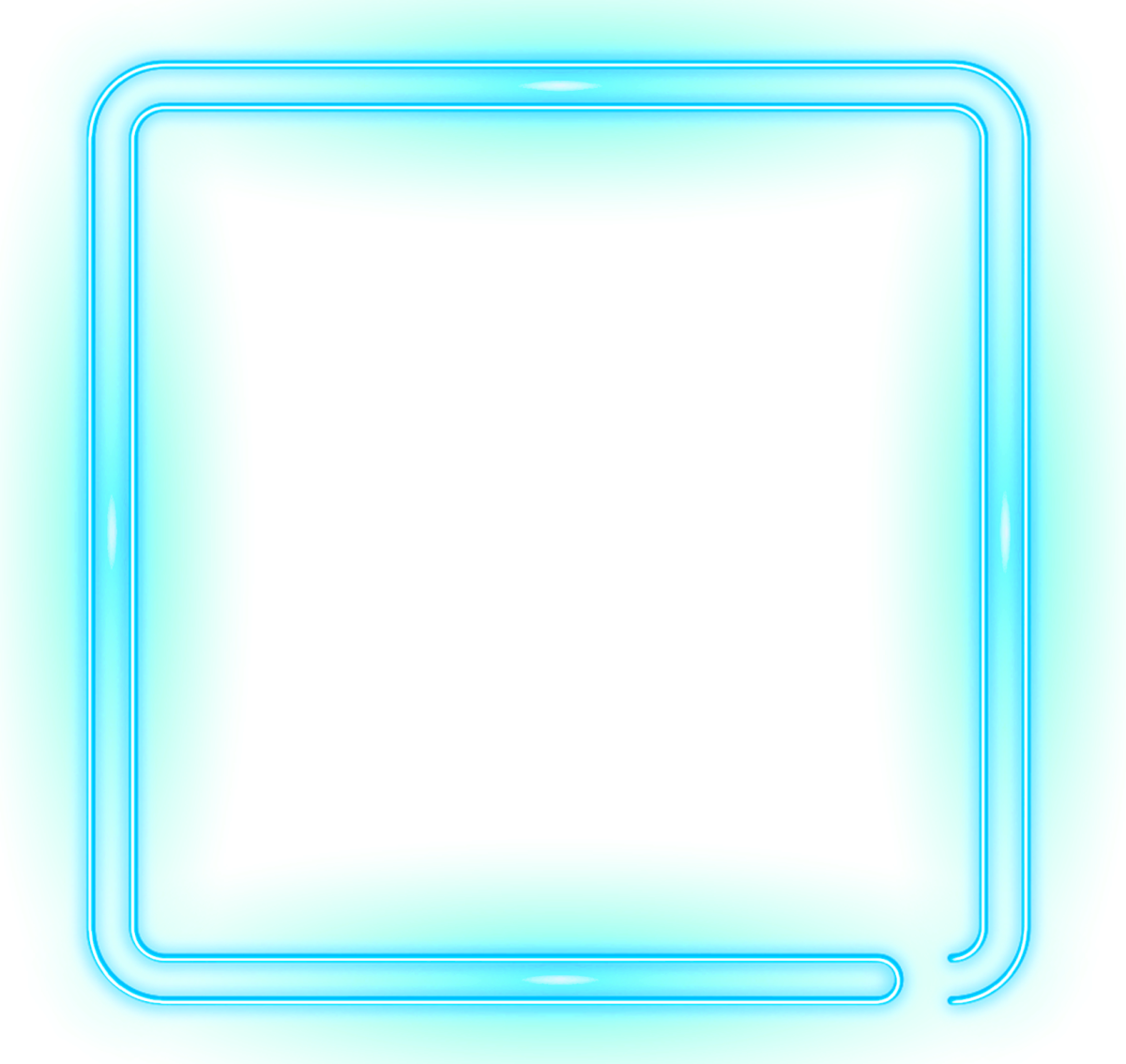 Неоновая квадратная рамка