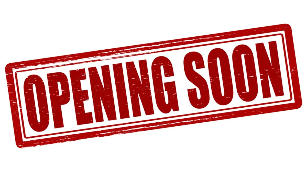 Надпись мы открылись