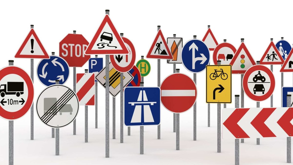 Дорожные знаки коллаж