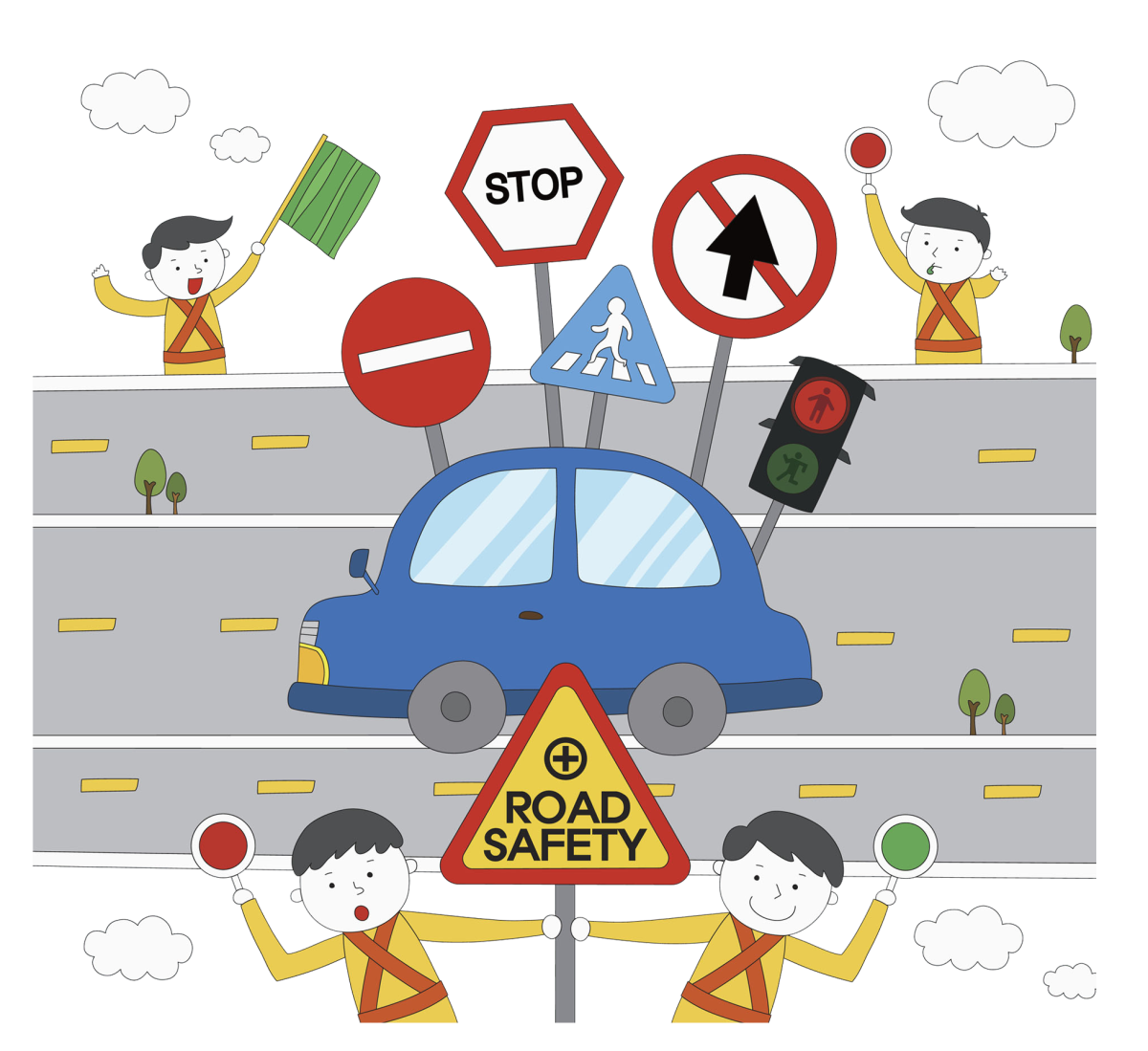 Дорожные знаки мультяшные