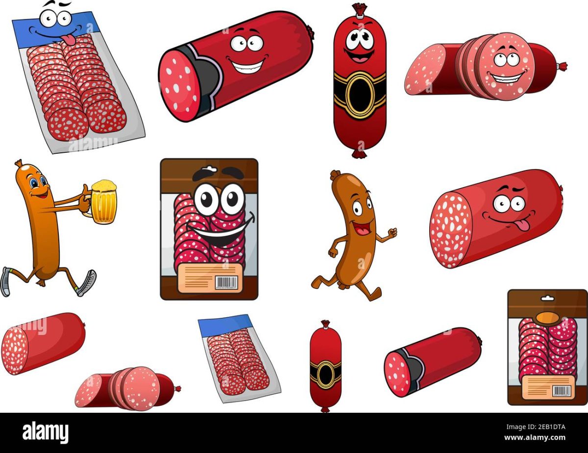 Нарисованная палка колбасы