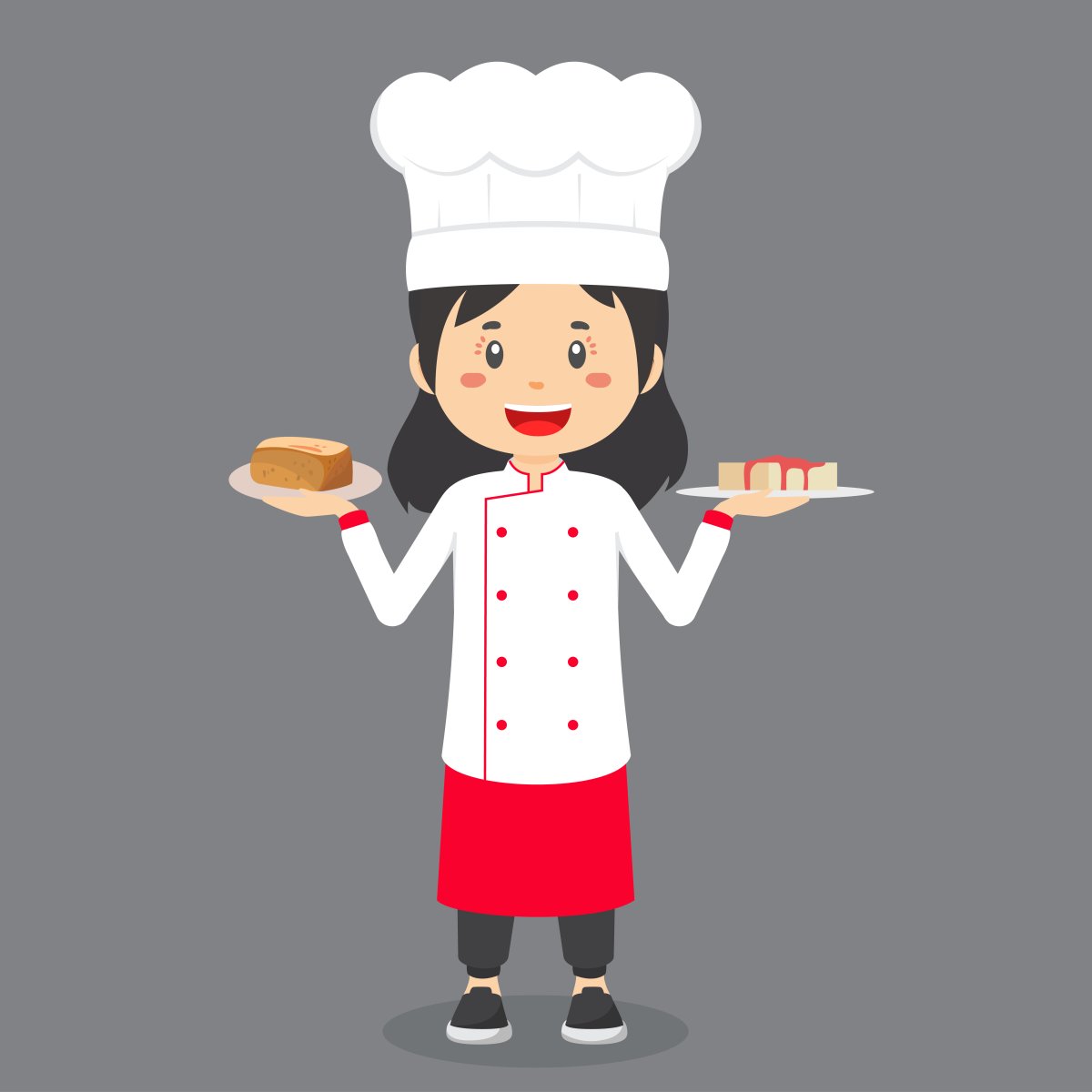 Шеф повар женщина вектор