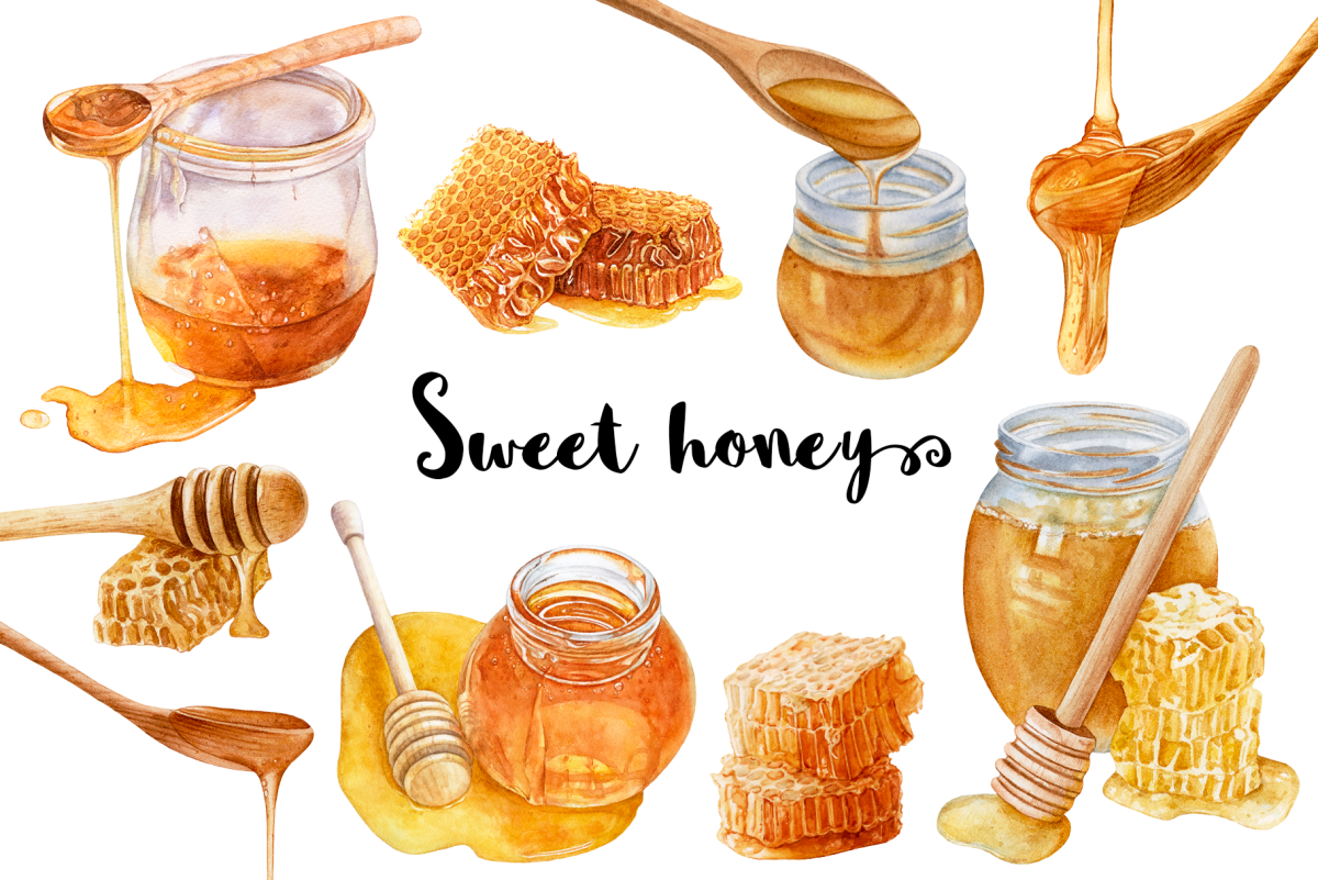 Бочонок меда с пчелой