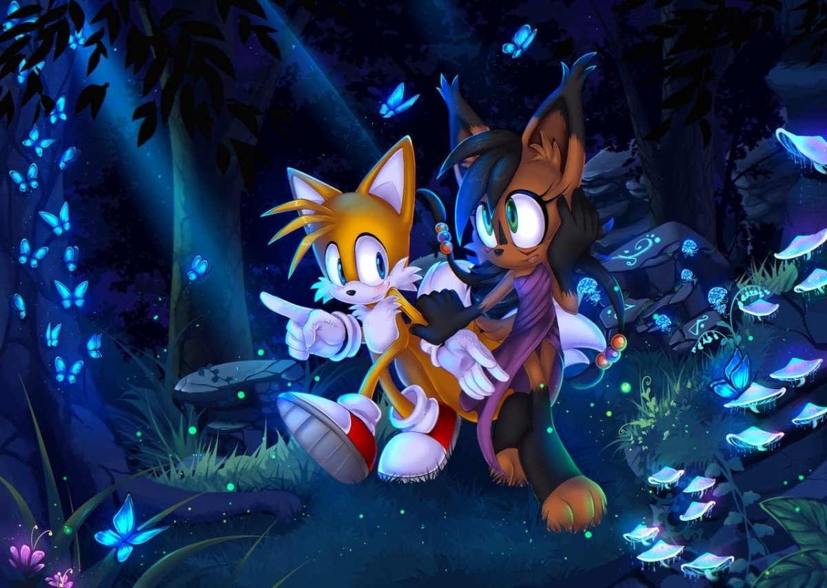 Miles Tails Prower and Nicole the Lynx