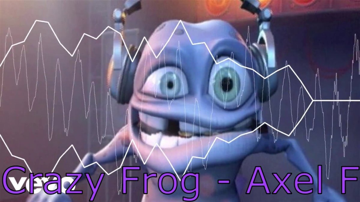 Лягушонок Crazy Frog на мотоцикле