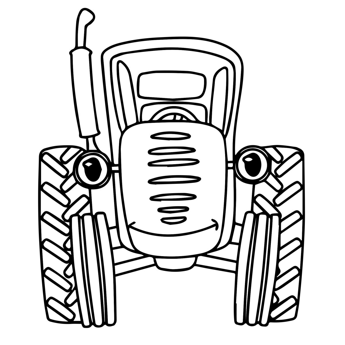 Раскраска трактор John Deere