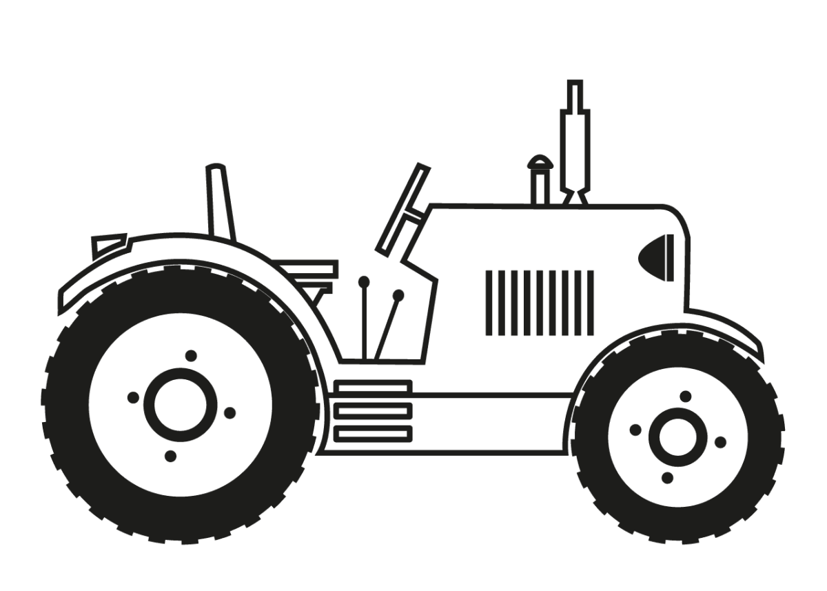 Трактор картинка для печати. Трактор Ферги раскраска. Трактор черно белый. Трактор рисунок. Схематичное изображение трактора.