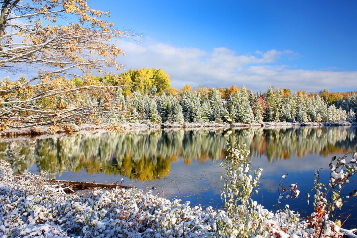 Снежная осень