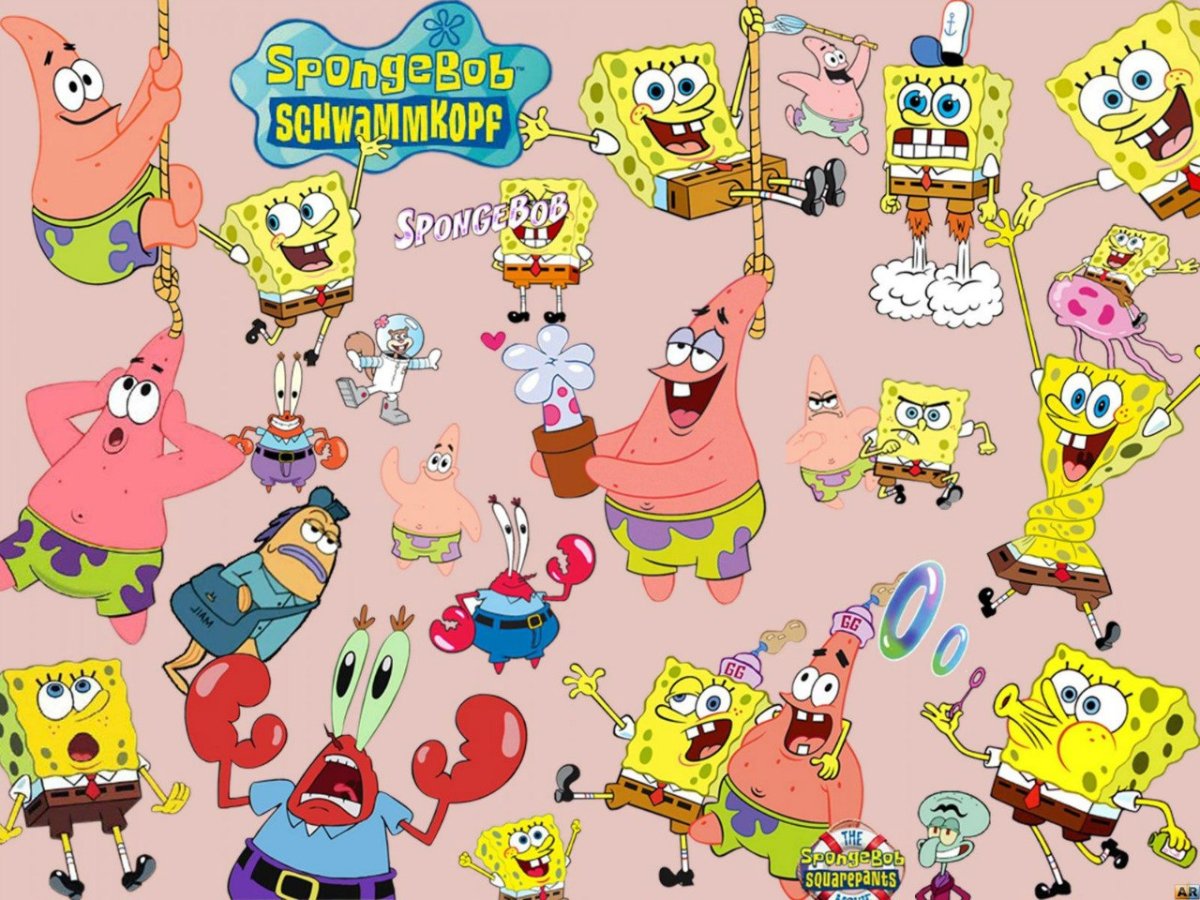 Наклейки для личного дневника губка Боб