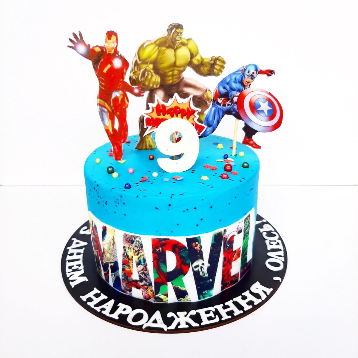 Супергерои сахарная печать