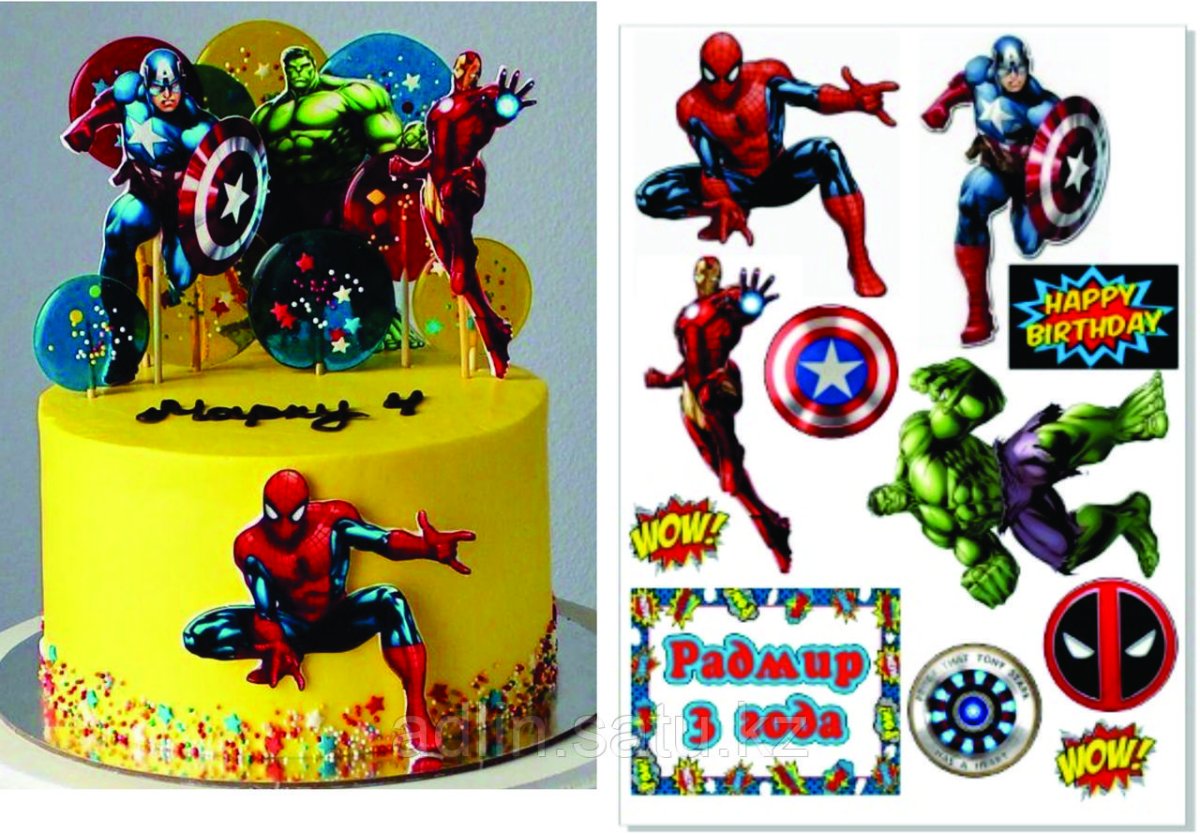 Торт спасатели Марвел