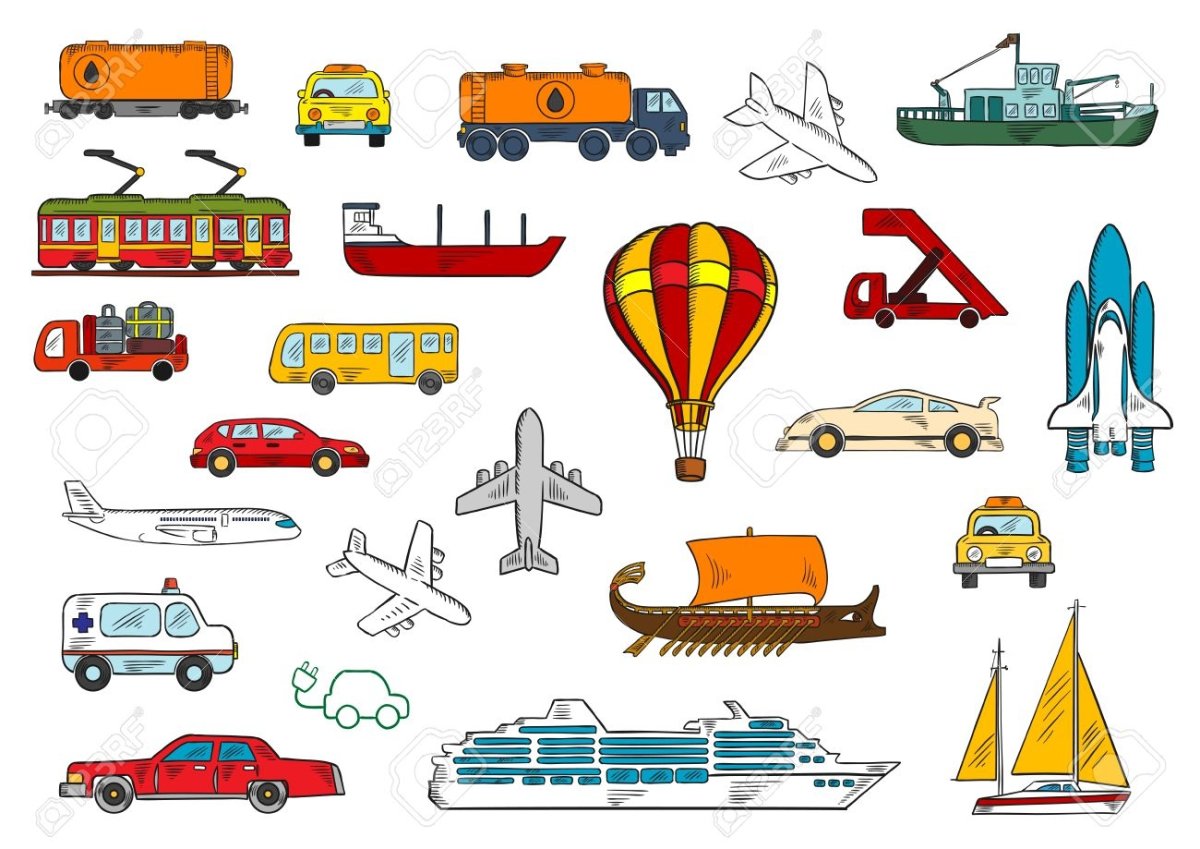 Трафарет виды транспорта