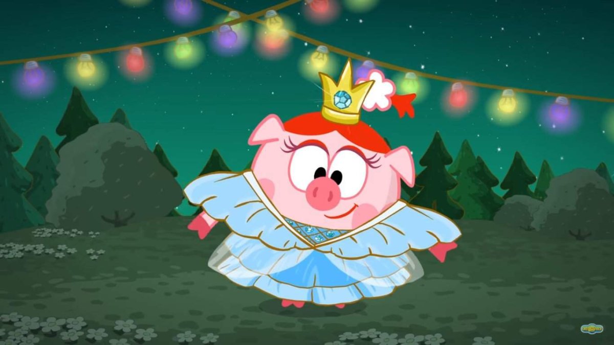 Нюша из смешариков поэтапно