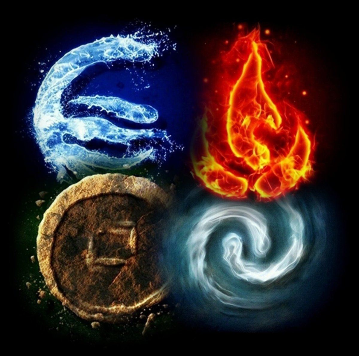 Первоэлементы стихии земля воздух огонь вода