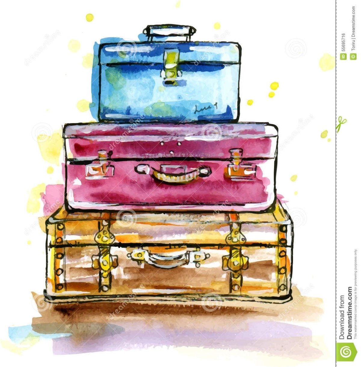 Чемодан нарисованный