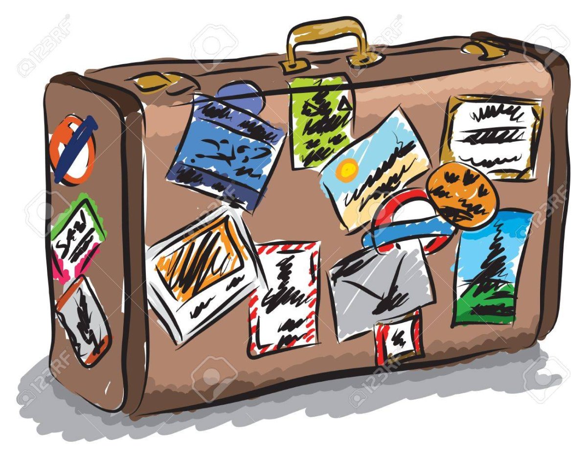 Нарисованный чемодан для бизнеса