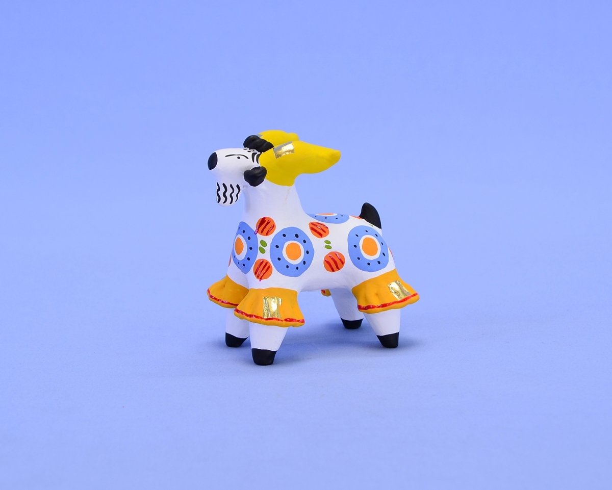 Дымковская игрушка козлик рисование