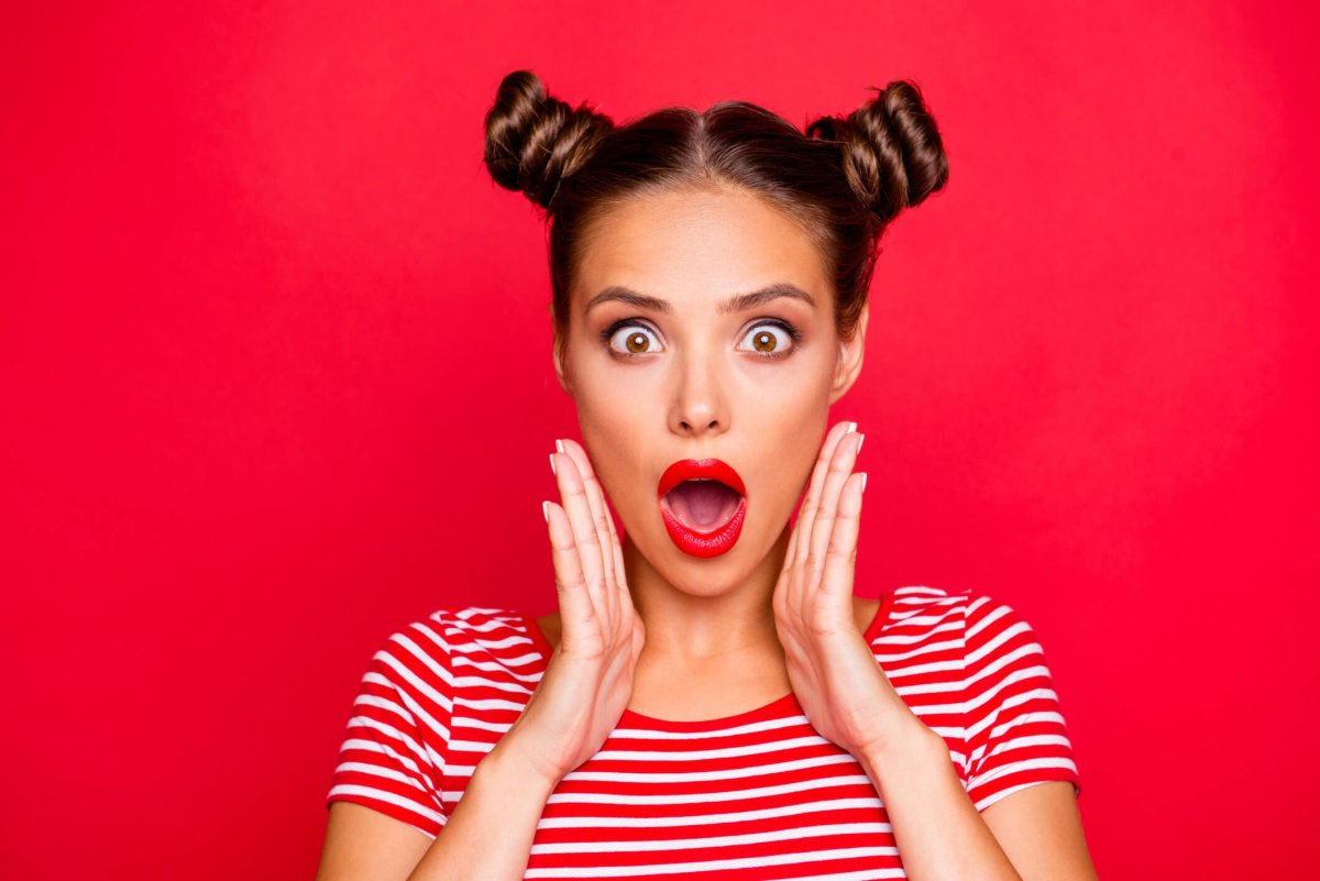 Девушка удивлена