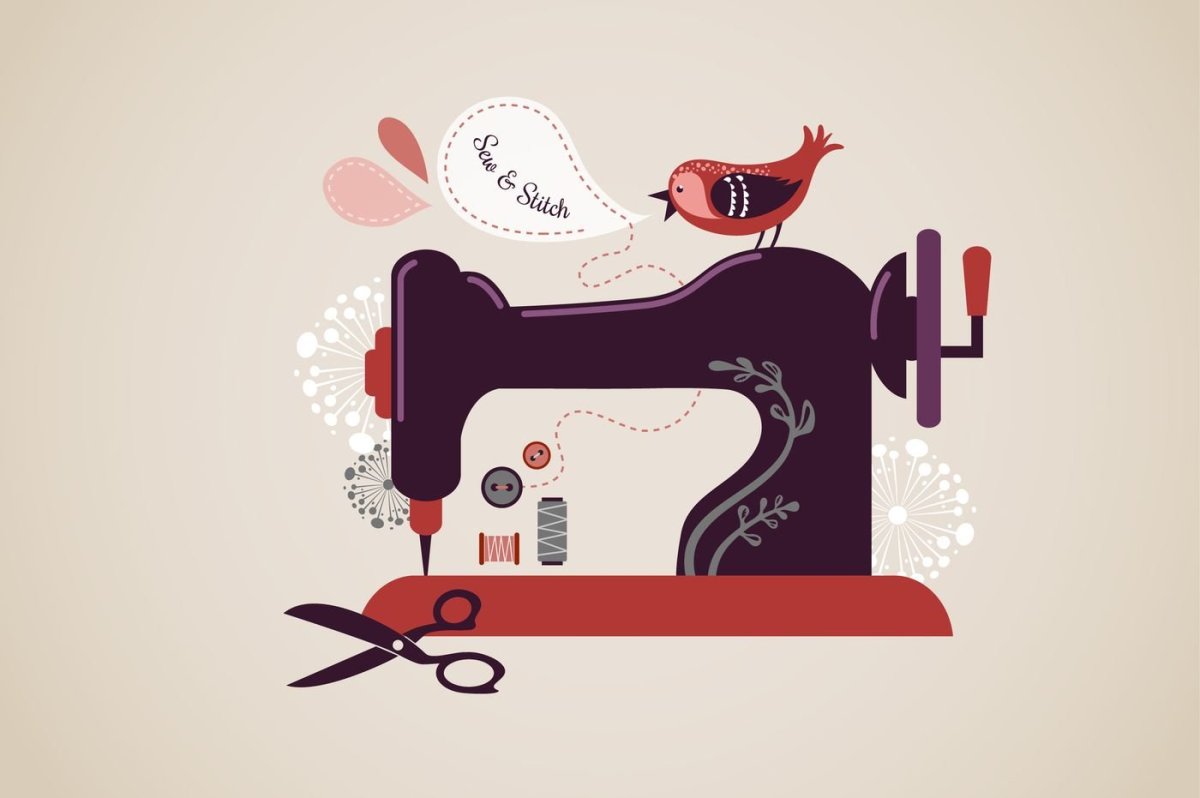 Швейная машинка стилизованная