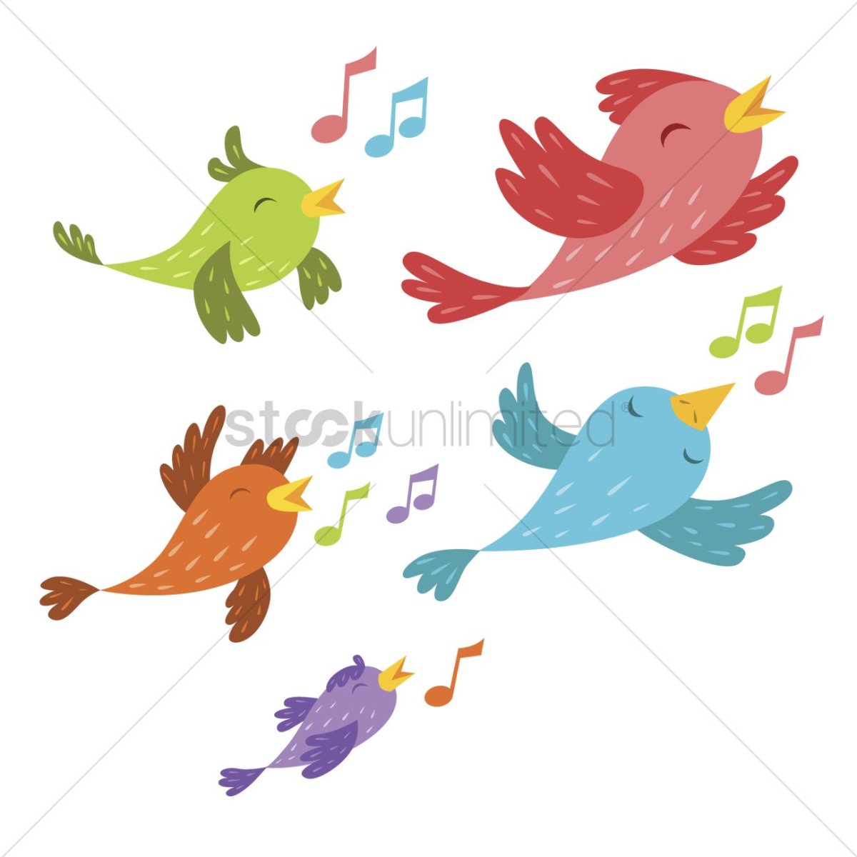 Рисование поющей птицы для детей