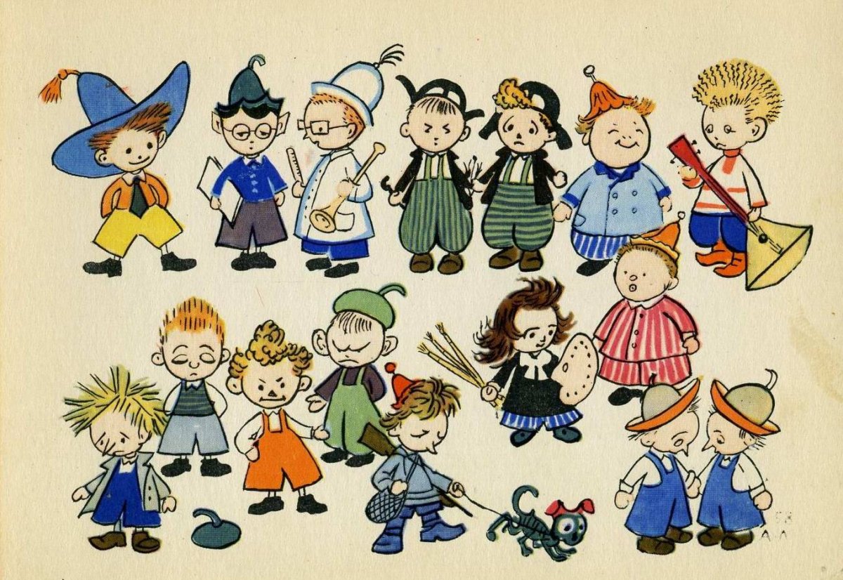 Герои Носова приключения Незнайки и его друзей