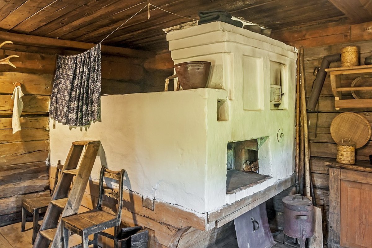 В.М.Максимов - Крестьянская изба 1869