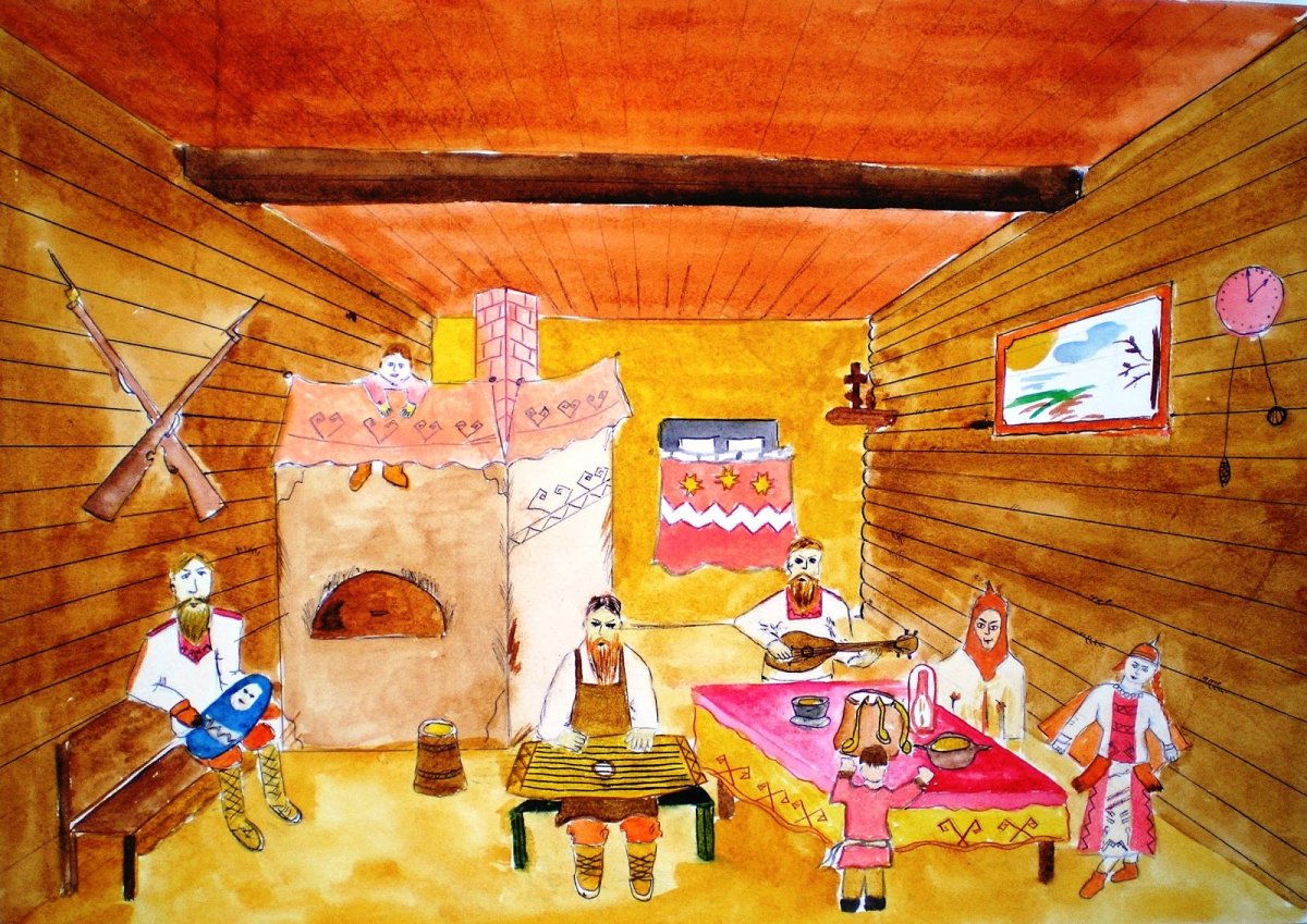 Изба рисунок