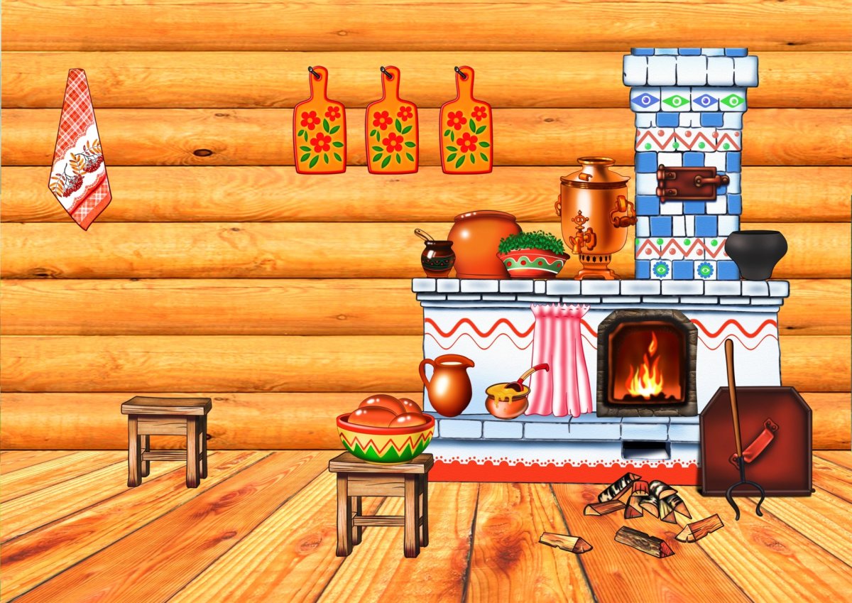 Русская изба пятистенок план