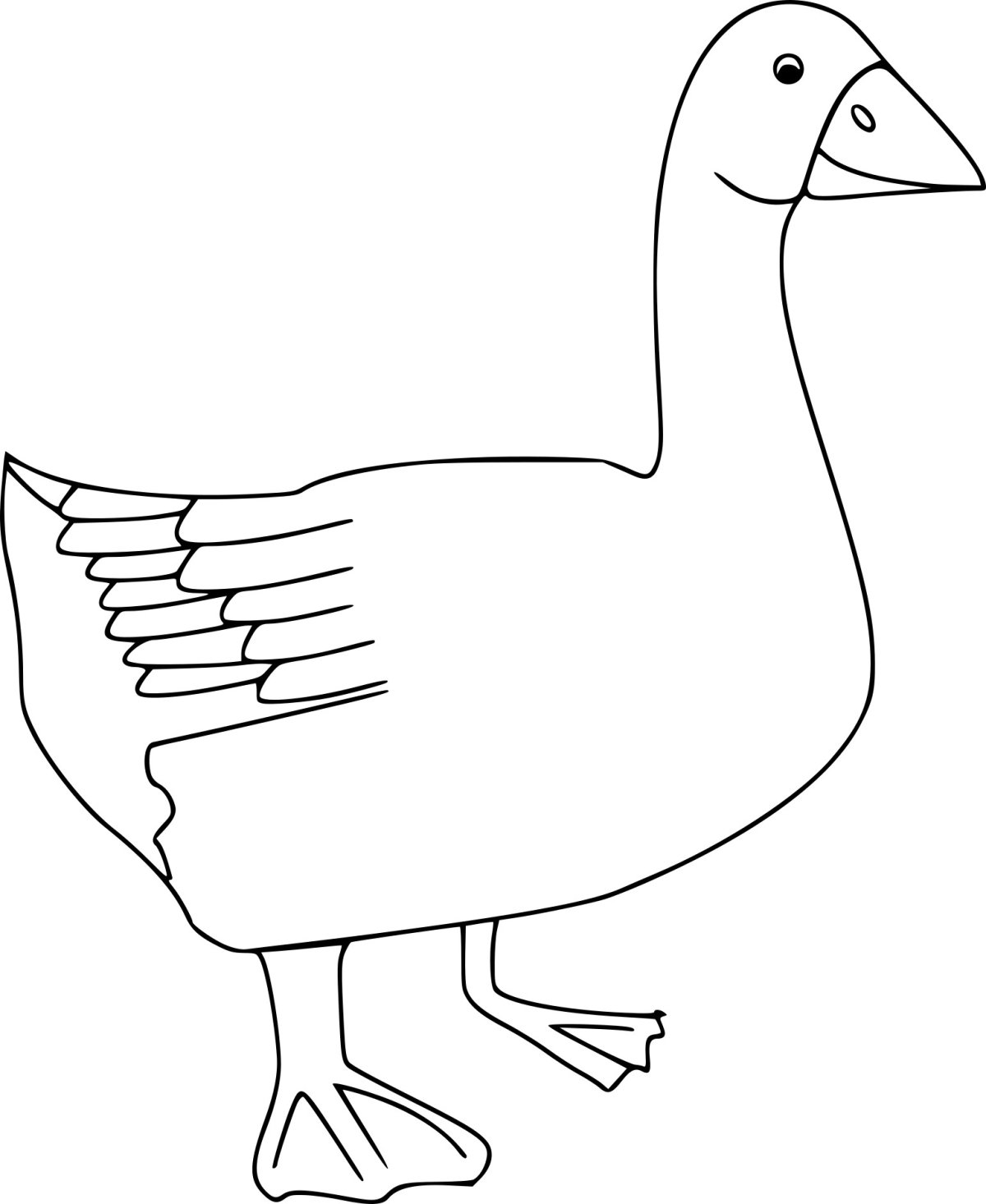 Гусь раскраска для детей