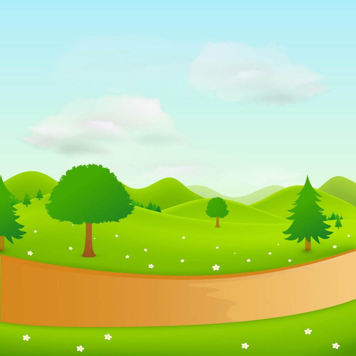 Фон с дорогой мультяшный