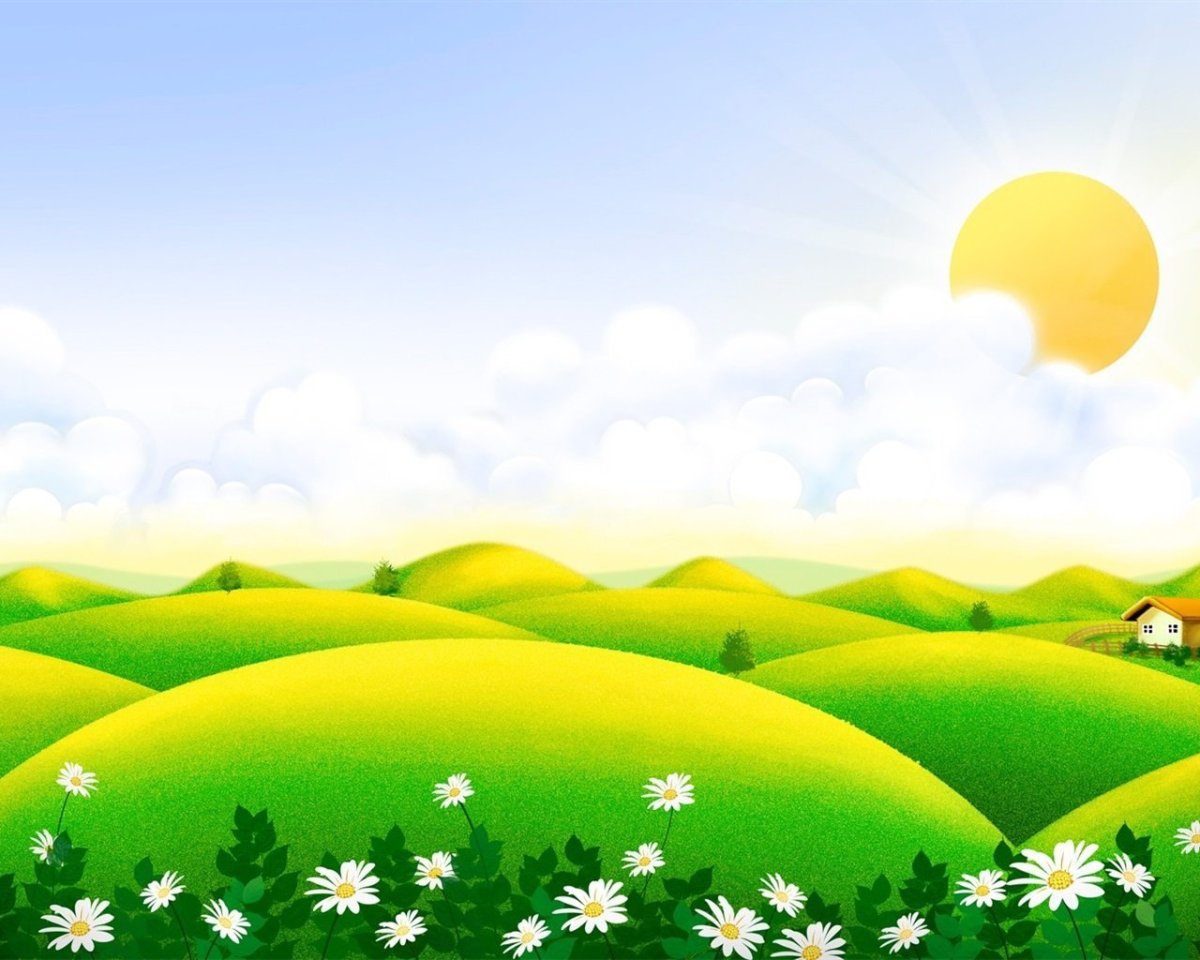 Полянка мультяшная