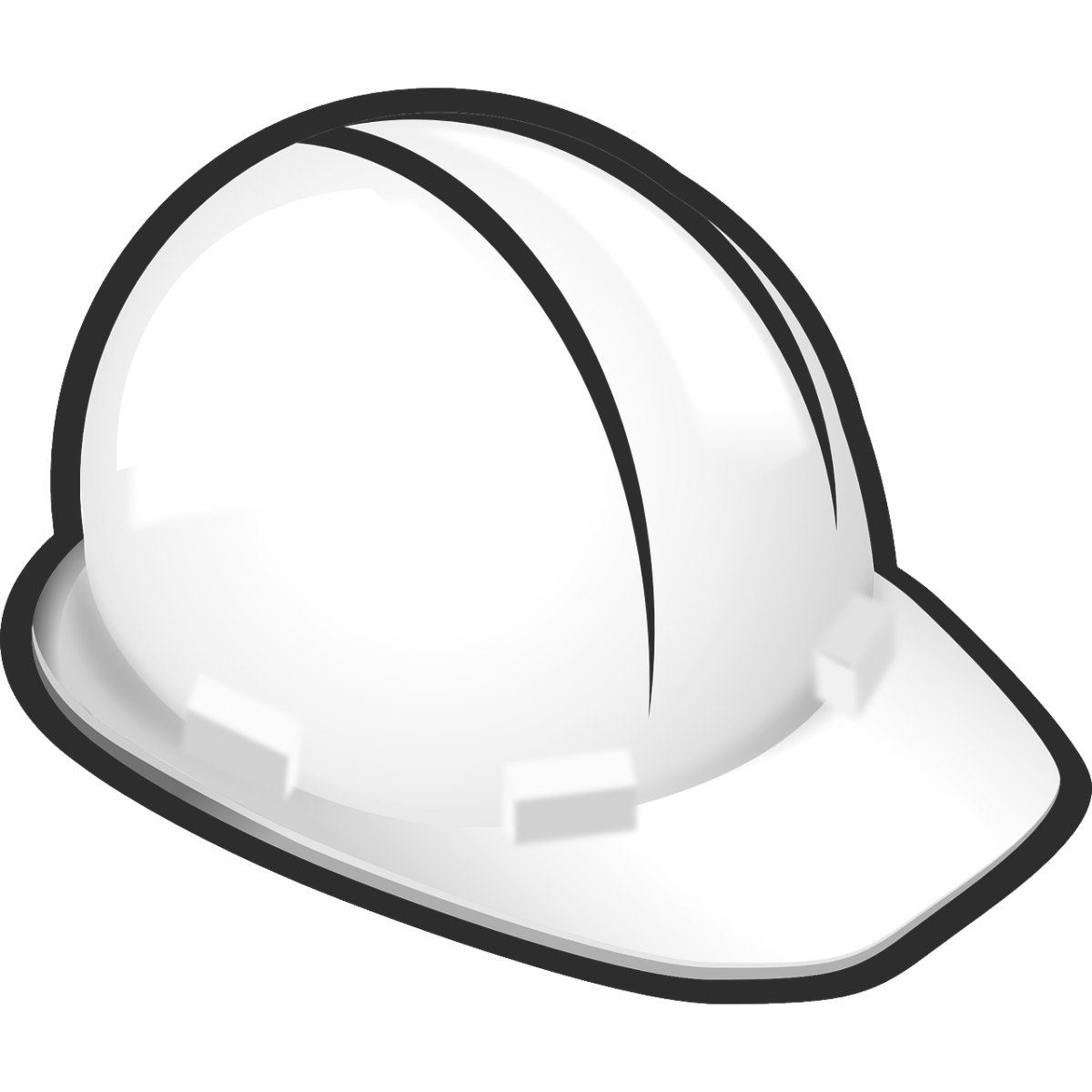 Мультяшная каска на белом фоне