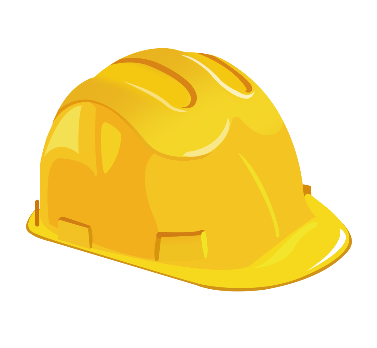 Строительная каска сбоку вектор