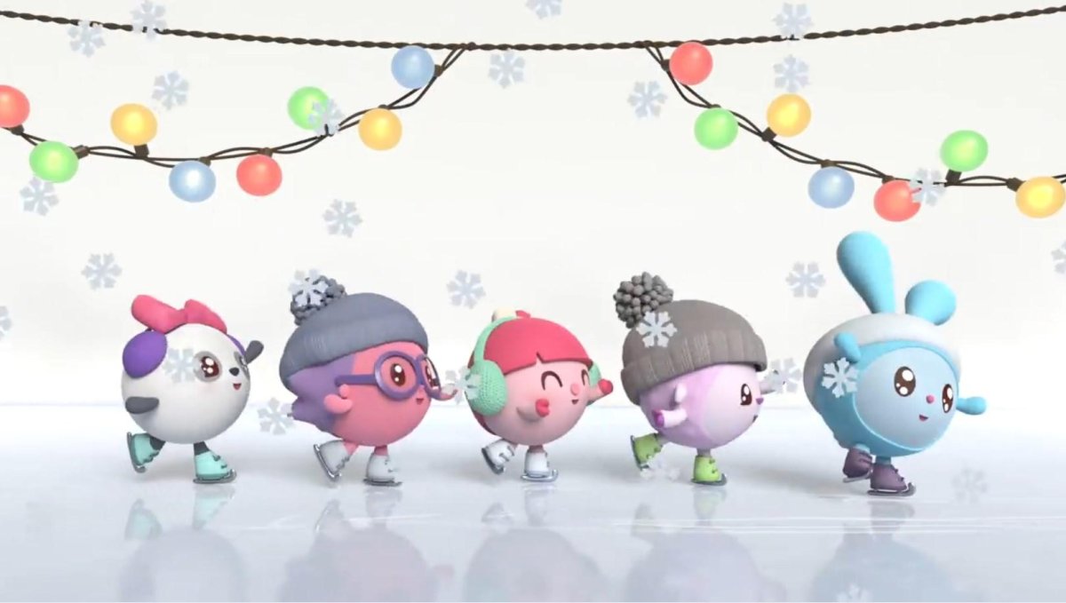 Малышарики на белом фоне