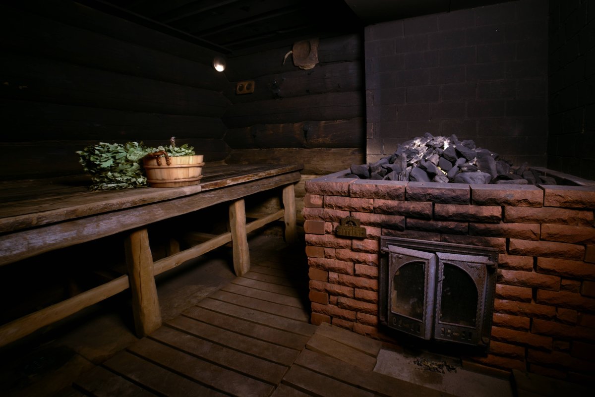 Печь для бани "русская баня" кирпич