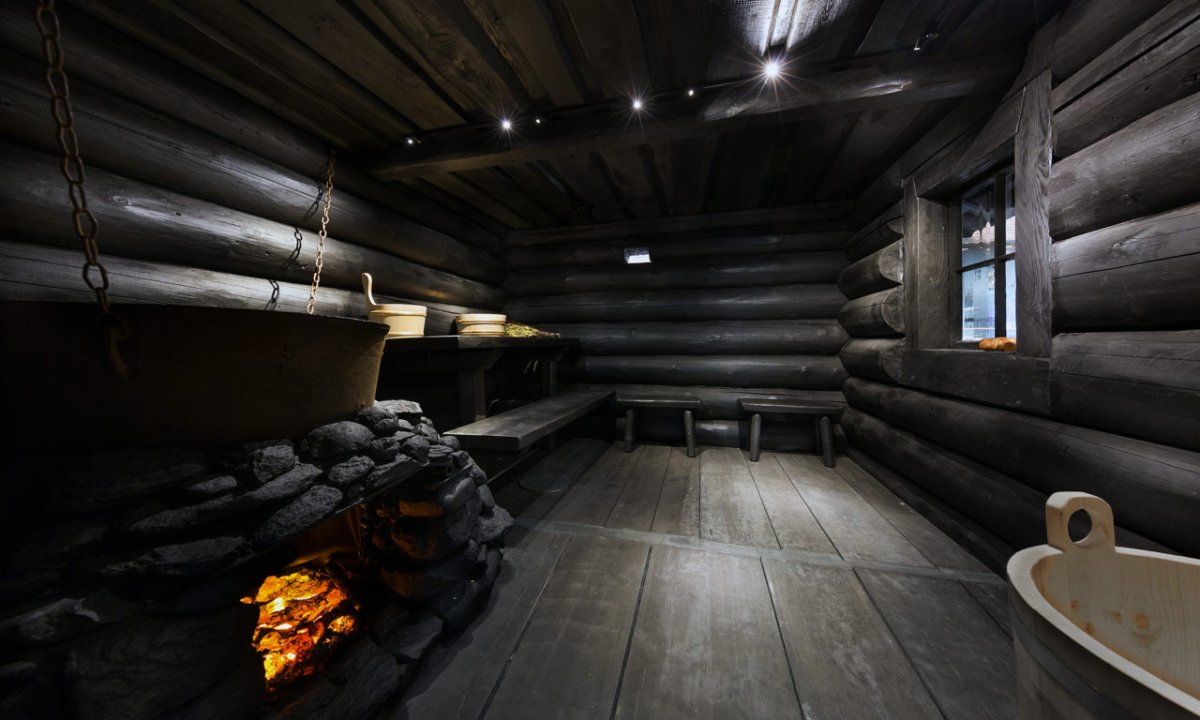 Русская баня по черному