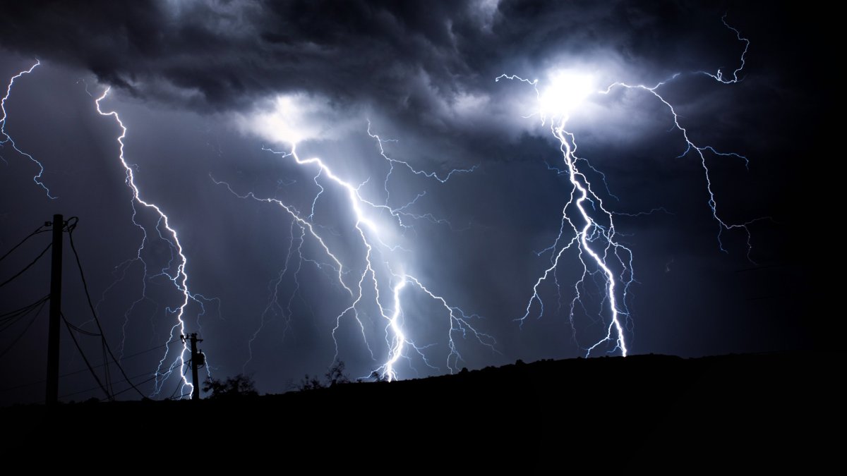 Обои молния