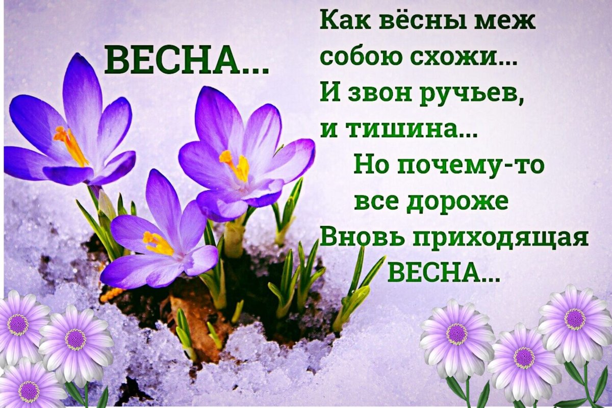 Красивые слова о весне