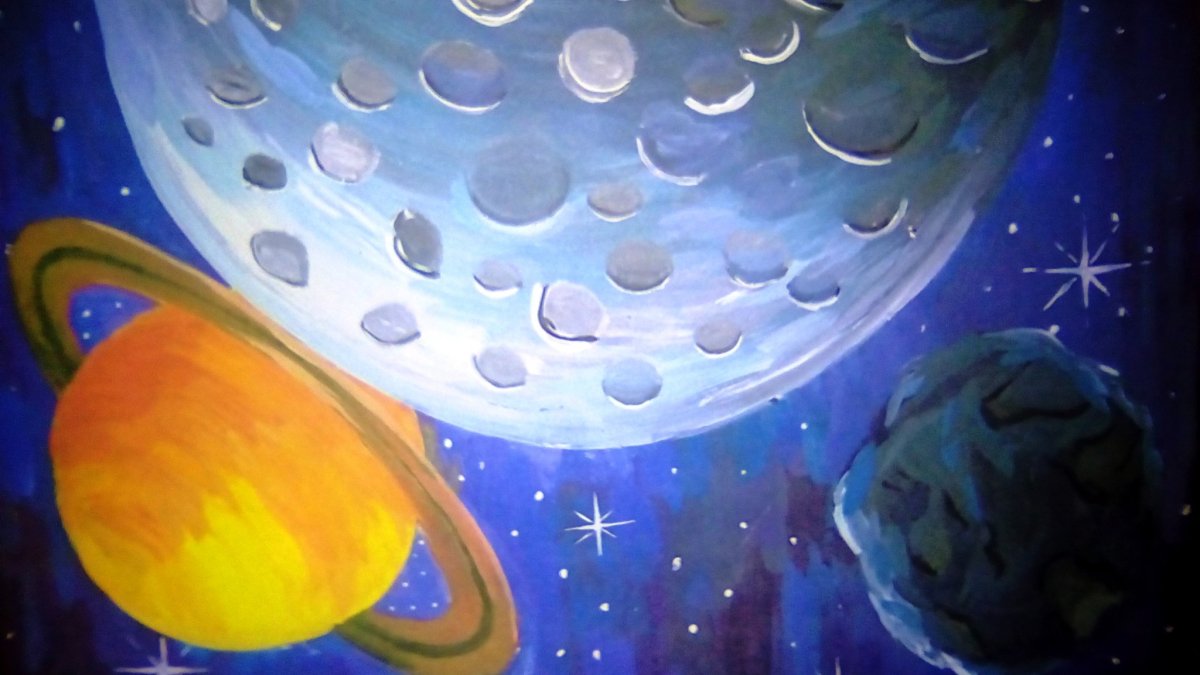 Ночное небо мультяшное