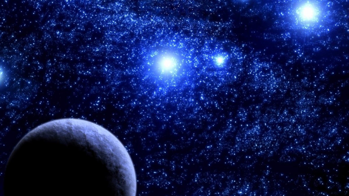 Звездное небо с ракетой