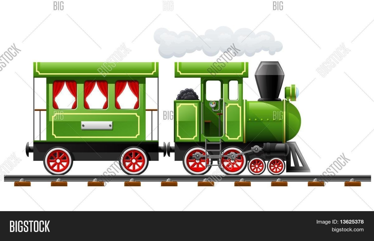 Паровоз с вагонами