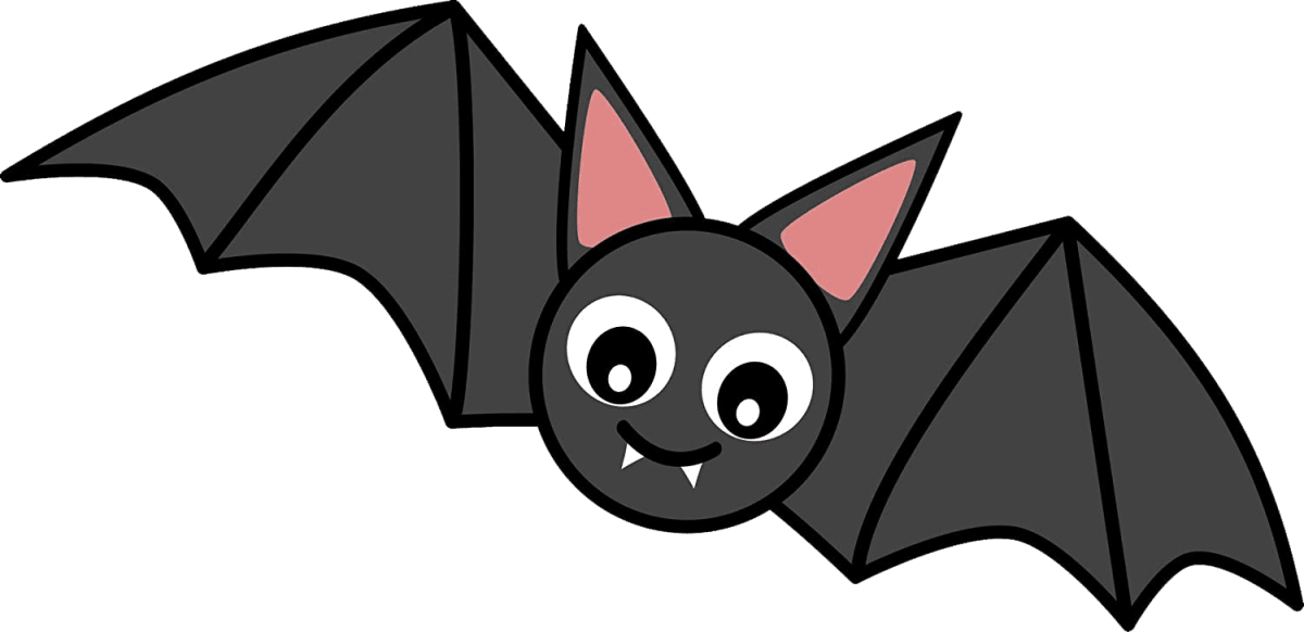 Летучая мышь для детей на прозрачном фоне