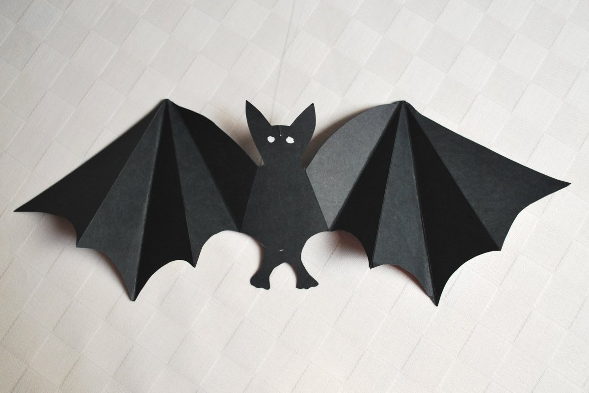 Поделка летучая мышь из бумаги